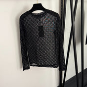 GUCCI 26S LONG-SLEEVE MESH T-SHIRT 186