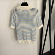 CHANEL 26S SHORT-SLEEVE KNIT POLO SHIRT 1003