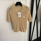 CHANEL 26S SHORT-SLEEVE KNIT POLO SHIRT 1004
