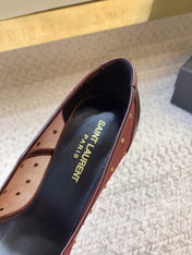NORMA PUMPS IN CHESTNUT MESH ATTACHED CRYSTALS