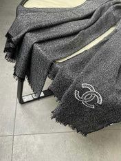 SCARF 210 CM IN BLACK CASHMERE  402208