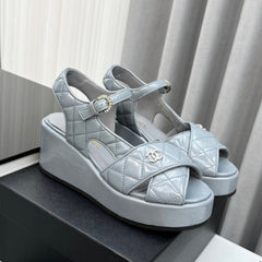 high heel sandals grey lambskin 95