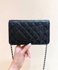 CHANEL 25S MINI FLAP BAG 19 IN BLACK CALFSKIN GOLD HARDWARE