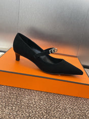 KIARA 40 MM PUMP IN BLACK SUEDE