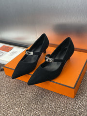 KIARA 40 MM PUMP IN BLACK SUEDE