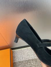 KIARA 40 MM PUMP IN BLACK SUEDE
