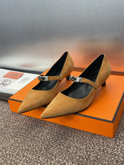 KIARA 40 MM PUMP IN BRONZE BROWN SUEDE