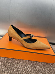 KIARA 40 MM PUMP IN BRONZE BROWN SUEDE