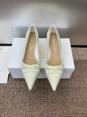 MY DD 25S HIGH HEEL 55MM IN WHITE CALFSKIN GOLD LOGO
