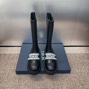 DIOR 25S D-QUEST TALL CHELSEA BOOTS 45MM IN BLACK CALFSKIN