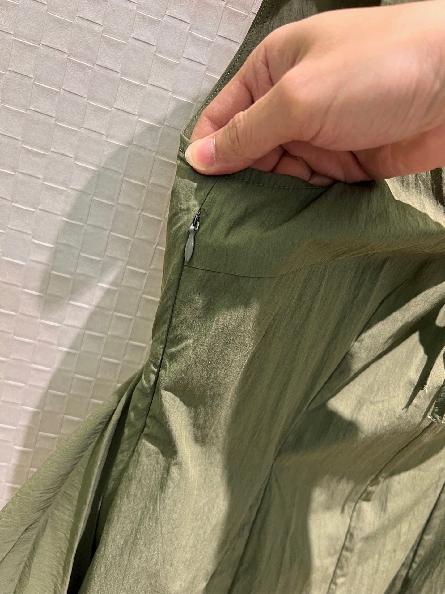 Loewe Lace-up Vest Dress Green Cotton