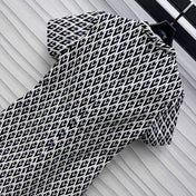 Valentino Black White Short Dress In Toute La V Jacquard