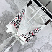 MIUMIU HALTER NECK TOP WITH PRINT 267875