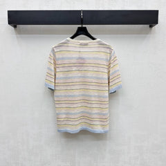 MIUMIU STRIPED KNIT T-SHIRT 273768