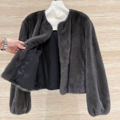 HERMES 25S SHORT MINK FUR COAT 177