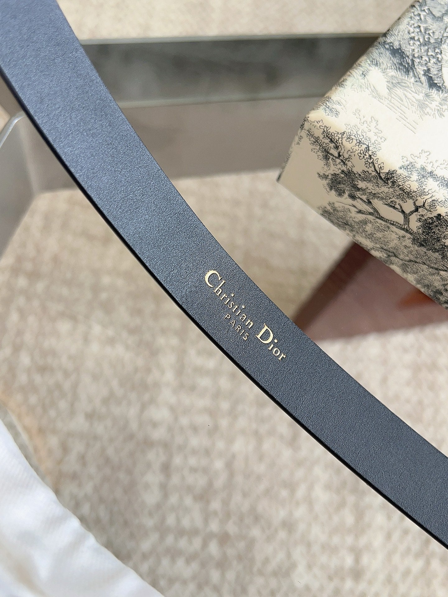 DIOR 25S BELT 20 MM IN BLACK CALFSKIN 613187