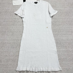 CC Lace Collar Dress White Cotton