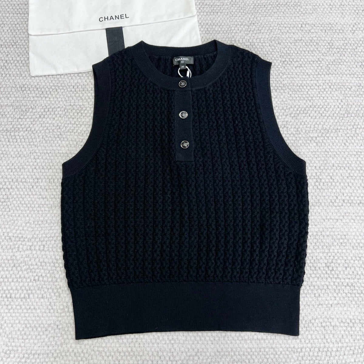 CC Vest Black Wool