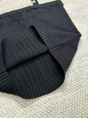 CC Sport Bra Black Wool Viscose