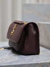 JAMIE POCHON 38 IN ARMY GREEN LAMBSKIN GOLD HARDWARE