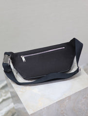 YSL 25S CLASSIC CROSSBODY BAG 26 IN BLACK CANVAS SILVER HARDWRE