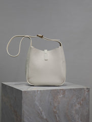 YSL 25S LE 5 À 7 BAG 16 IN BLANC VINTAGE GRAINED CALFSKIN GOLD HARDWRE