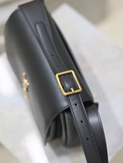 NIKI BABY 22 IN CHARCOAL GRAY CALFSKIN GOLD LOGO