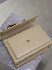 YSL 25S SUNSET BAG 22 IN NUDE CALFSKIN GOLD HARDWRE