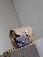 LOULOU MINI 20 IN MILK TEA SHEEPSKIN GOLD HARDWARE