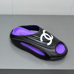 New Double C Foam Lightweight Slippers Boat Black Purple