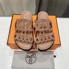 EXTRA SANDAL PASTEL PINK NUDE CALFSKIN