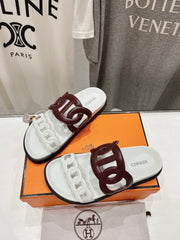 EXTRA SANDAL WHITE MIX BROWN CALFSKIN