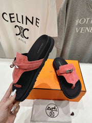 EMPIRE SANDAL BLACK MIX PINK SUEDE