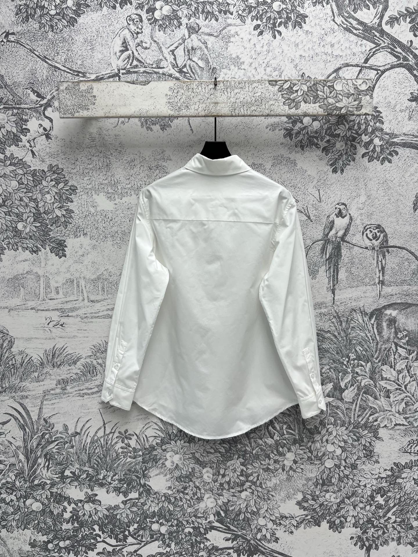 Loewe Logo Embroidered Shirt White Cotton