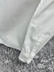 Loewe Logo Embroidered Shirt White Cotton