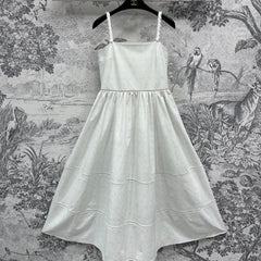 CC 25 Suspender Dress Ivory Cotton