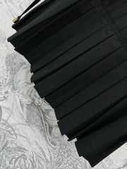 Loewe 25 Pleated Short Skirt Black Polyester Fiber