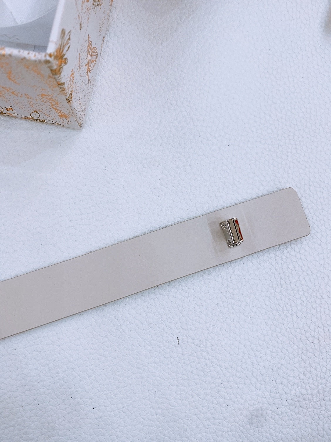 DIOR 25S BELT 25 MM IN WHITE CALFSKIN 561820