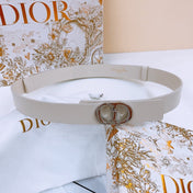 DIOR 25S BELT 25 MM IN WHITE CALFSKIN 561820