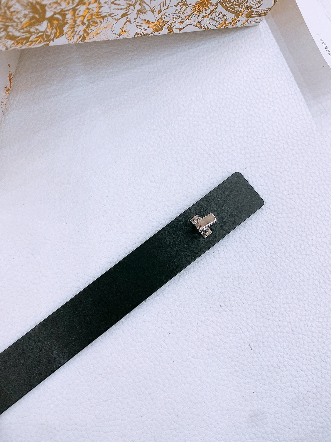 DIOR 25S BELT 25 MM IN BLACK CALFSKIN 561821