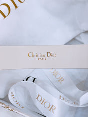 DIOR 25S BELT 25 MM IN WHITE CALFSKIN 561822