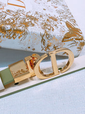 DIOR 25S BELT 20 MM IN OLIVE GREEN CALFSKIN 572895