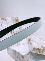 DIOR 25S BELT 20 MM IN LIGHT BLUE GREY CALFSKIN 572897
