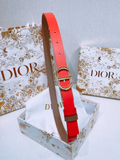 DIOR 25S BELT 20 MM IN RED CALFSKIN 572901