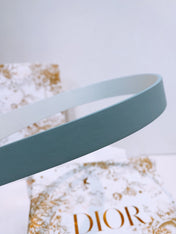 DIOR 25S BELT 20 MM IN STEEL BLUE CALFSKIN 572902