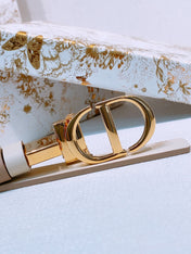 DIOR 25S BELT 20 MM IN LIGHT BEIGE BROWN CALFSKIN 572903