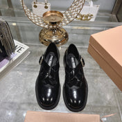 Sandal Black Cowhide With Cross-strap