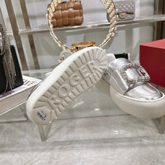 VIV' UP SNEAKERS IN SLIVER PATENT CALFSKIN