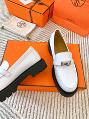 ICONE LOAFER IN WHITE CALFSKIN