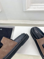 DAD SANDAL MULE IN MEIDUM BROWN SUEDE